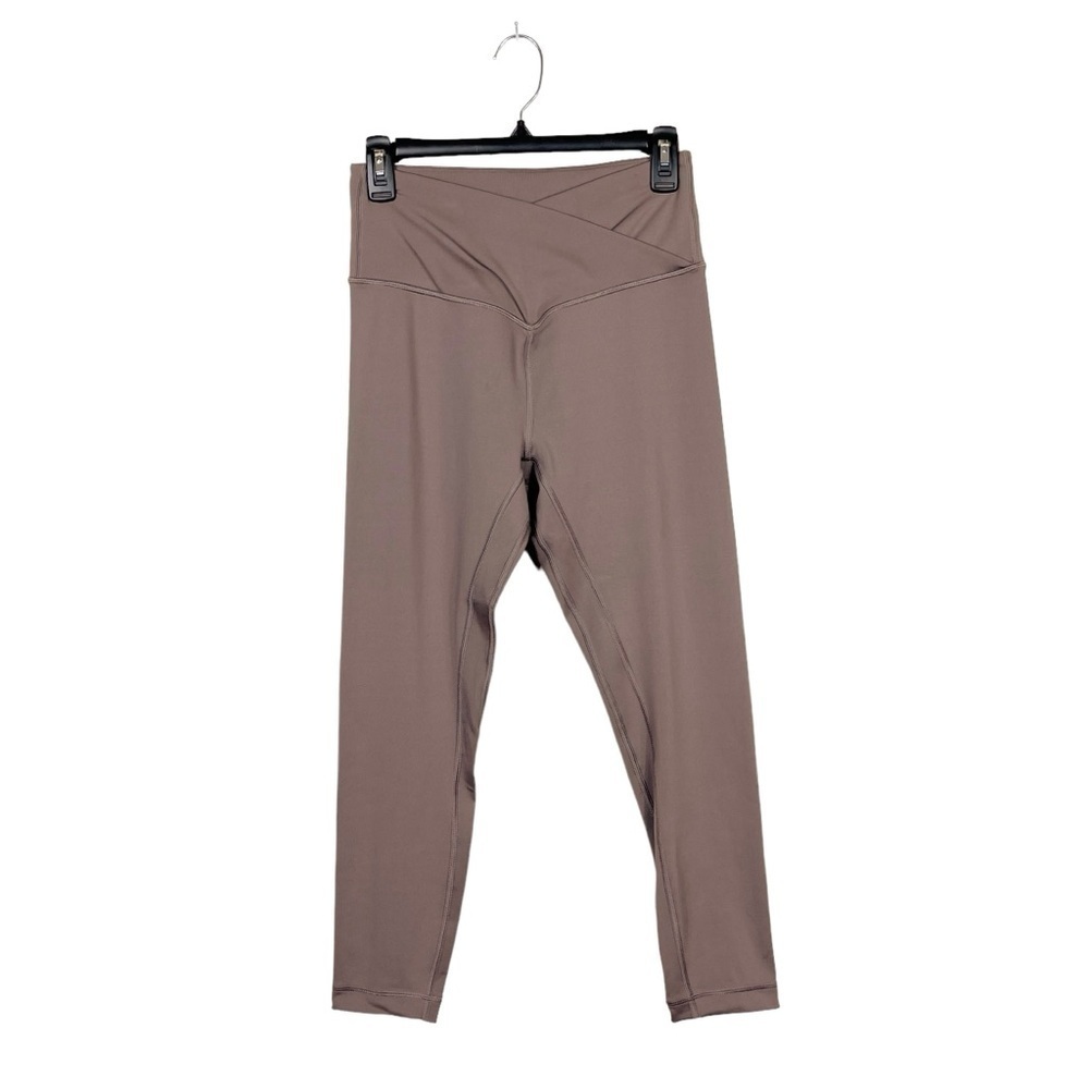 Victoria's Secret Taupe Cross Front Waistband Pull On Leggings Yoga Size 10